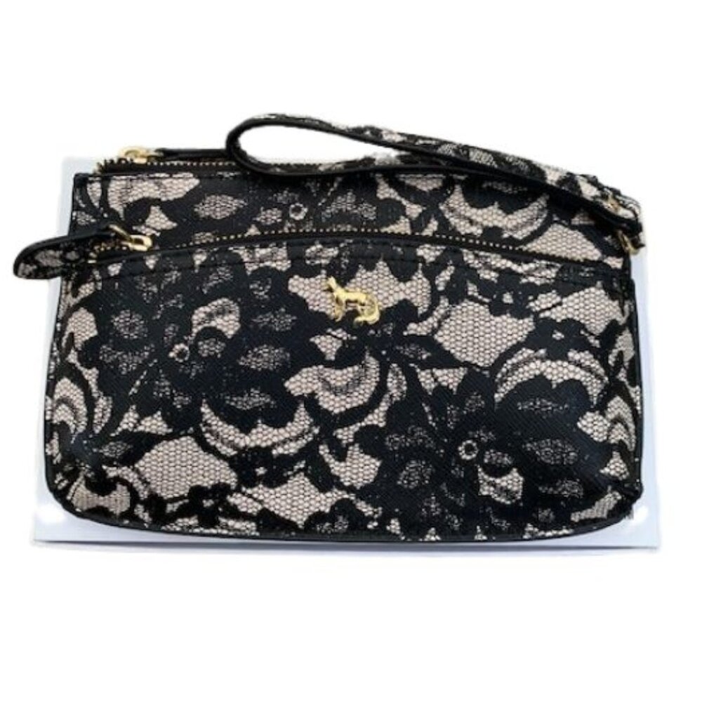 Emma Fox Lace Pattern Wristlet Unused w/Box